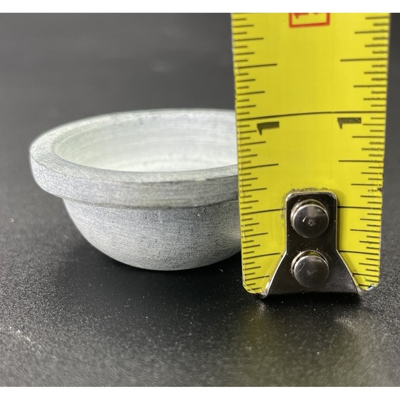 Essential Oil Burner Handcarved Soapstone Gray Om Symbol Made In India - Picture 14 of 14